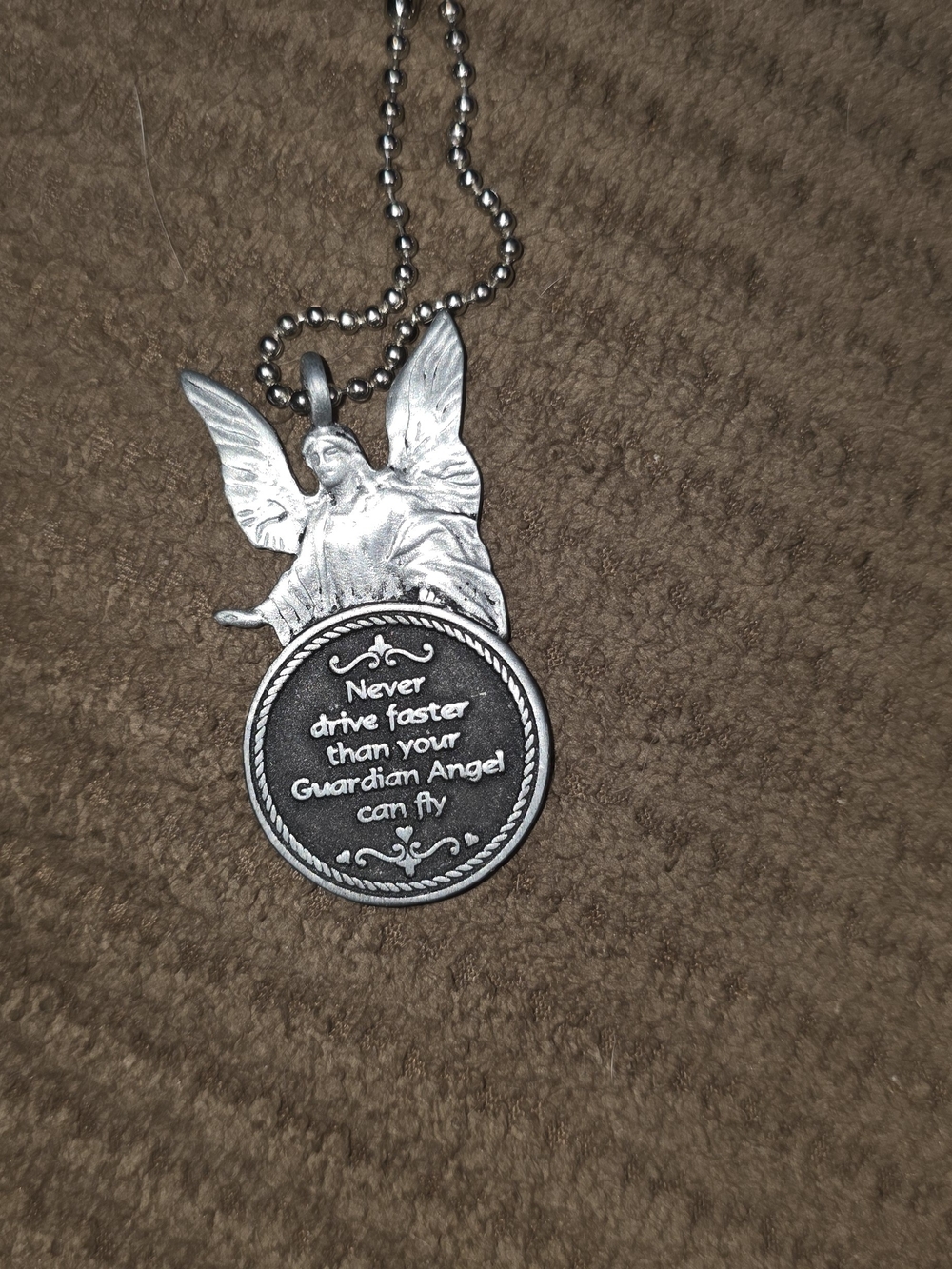 Guardian Angel Pewter Pendant - Keychain